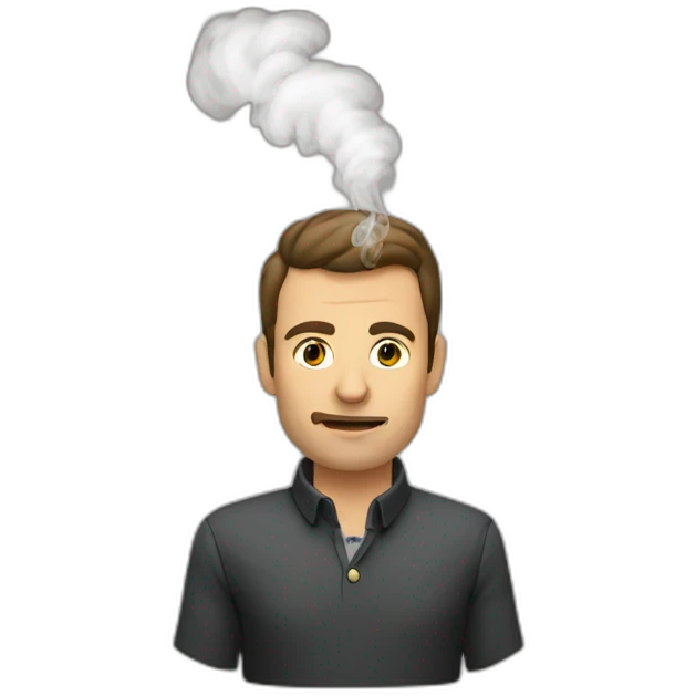 Frédéric Diefenthal fume une cigarette emoji