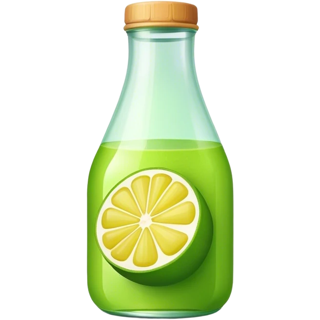 Green lemon juice jottle emoji