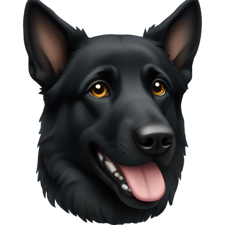All black German Shepard emoji
