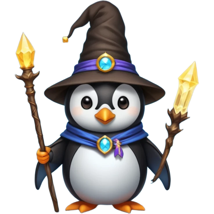 Penguin Wizard emoji