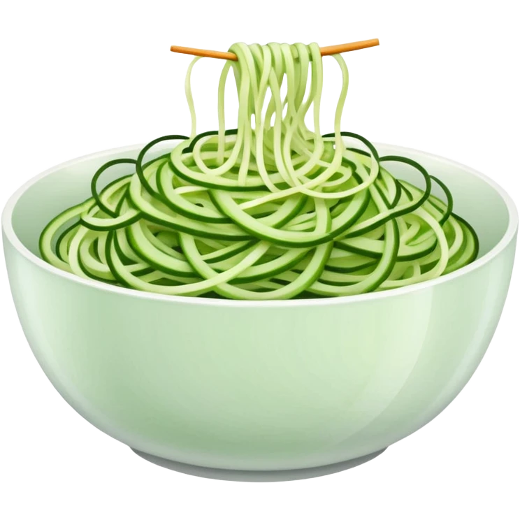 bowl of cucumber noodles emoji