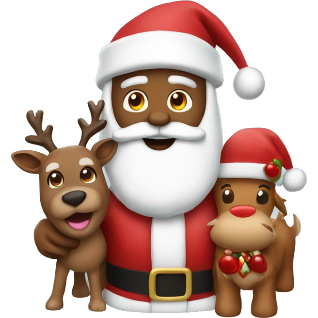 Santa with Rudolph  emoji