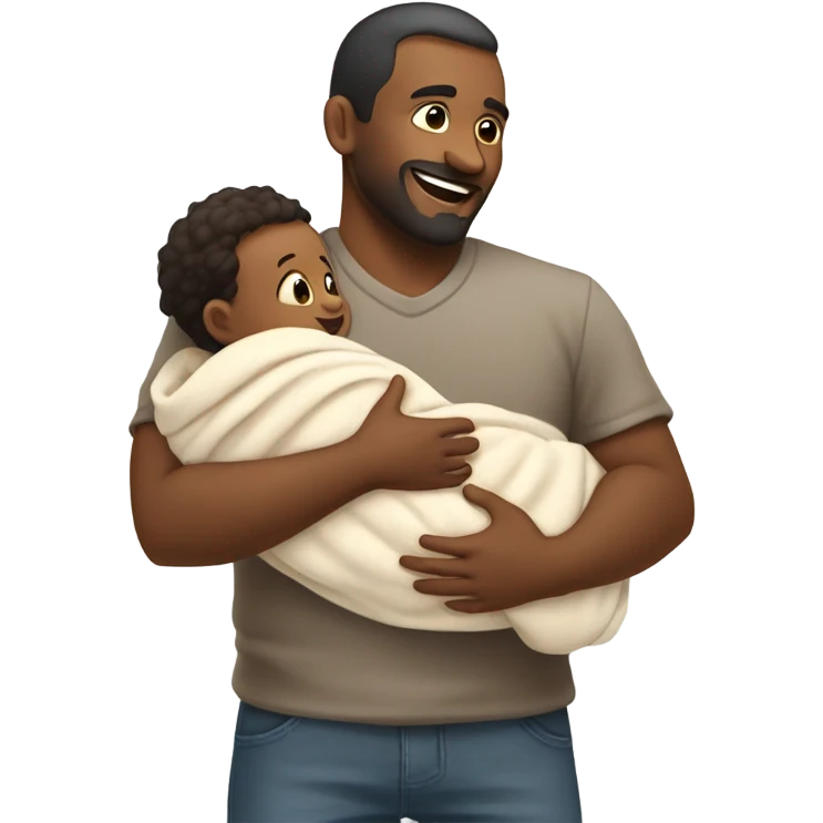 Dad and baby  emoji