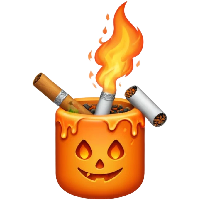 a joint by itself burning emoji