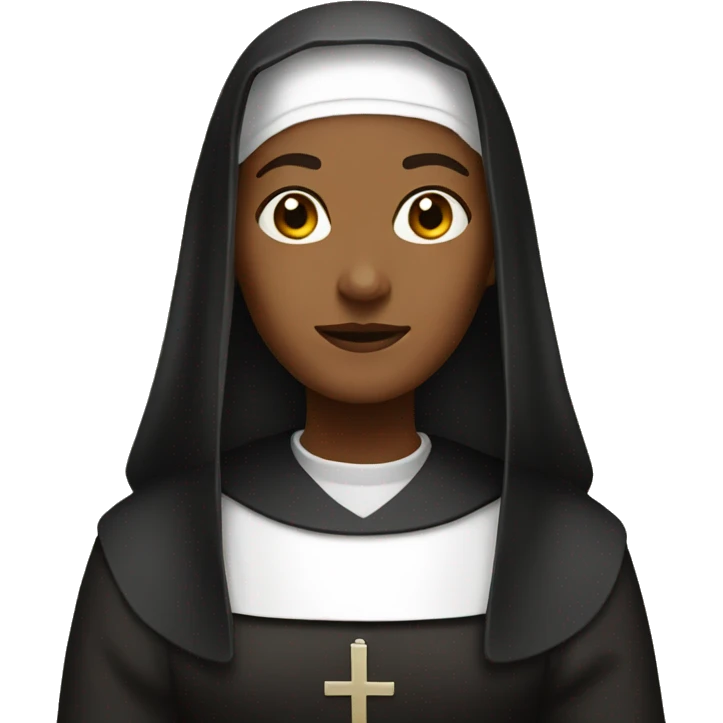 a nun with a brown habit emoji