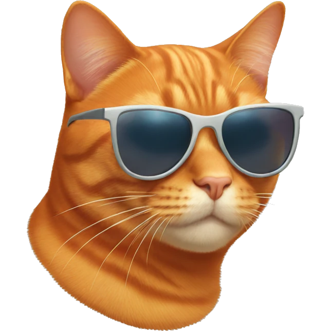 orange cat with sunglasses emoji