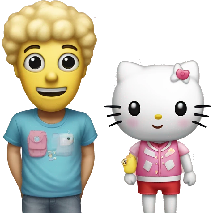 Hello kitty and spongebob emoji