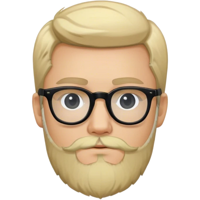 Guy with black glasses small eyes and blonde beard emoji