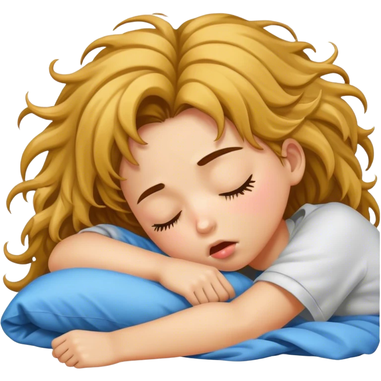 Sleeping teenage girl, drooling/messy hair  emoji