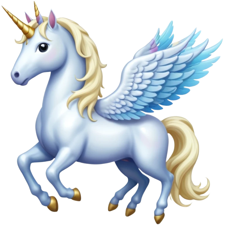 A unicorn fly with wings emoji