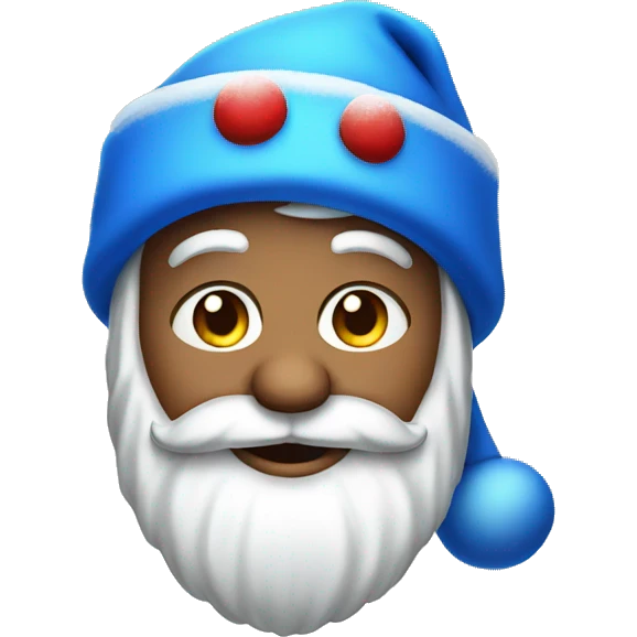 Santa Claus with blue hat emoji