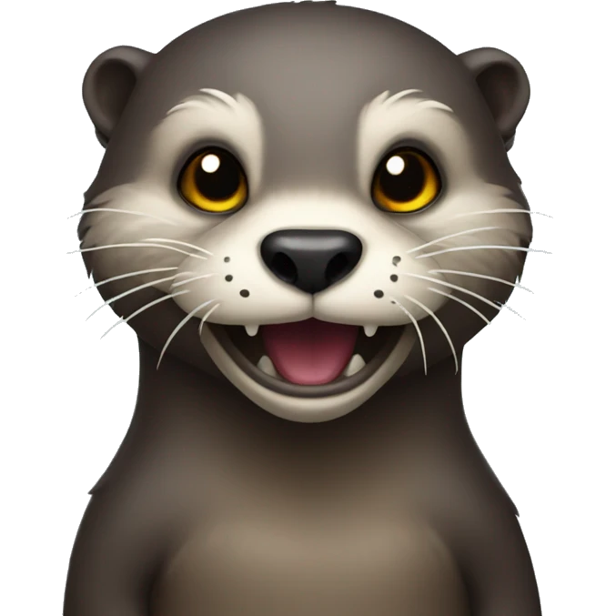 Evil otter with mustache  emoji
