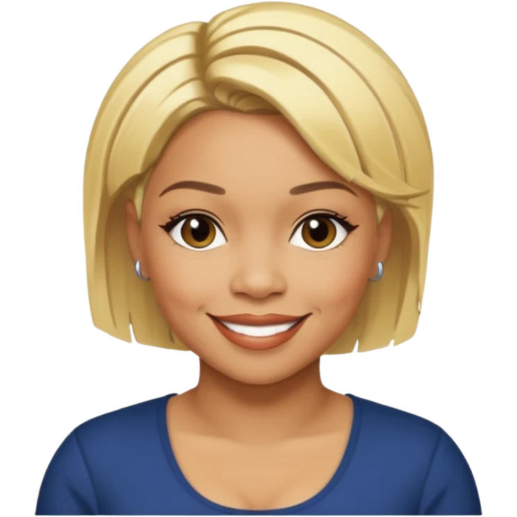 Tionne T-Boz Watkins with short blonde hair emoji