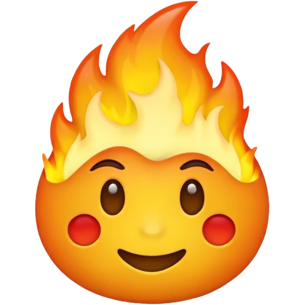 a chill emoji half fire emoji