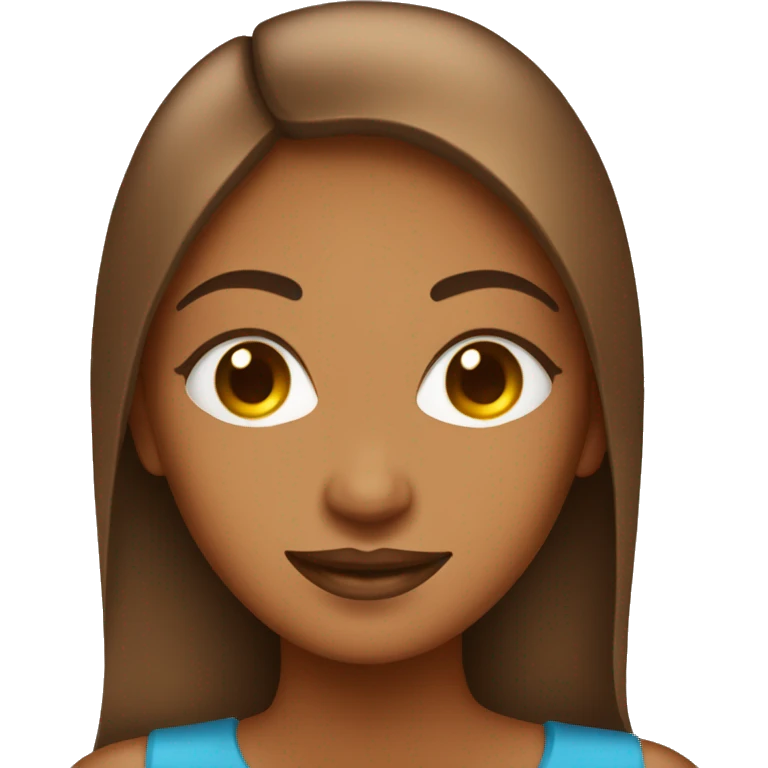 Water droplets on brown woman  emoji