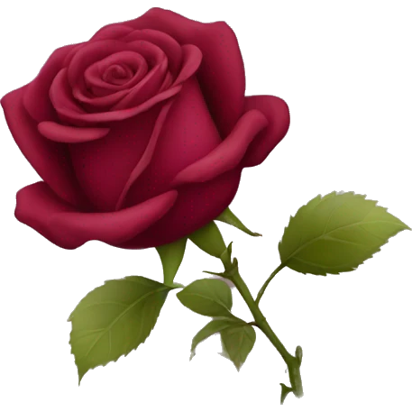 Burgundy rose emoji