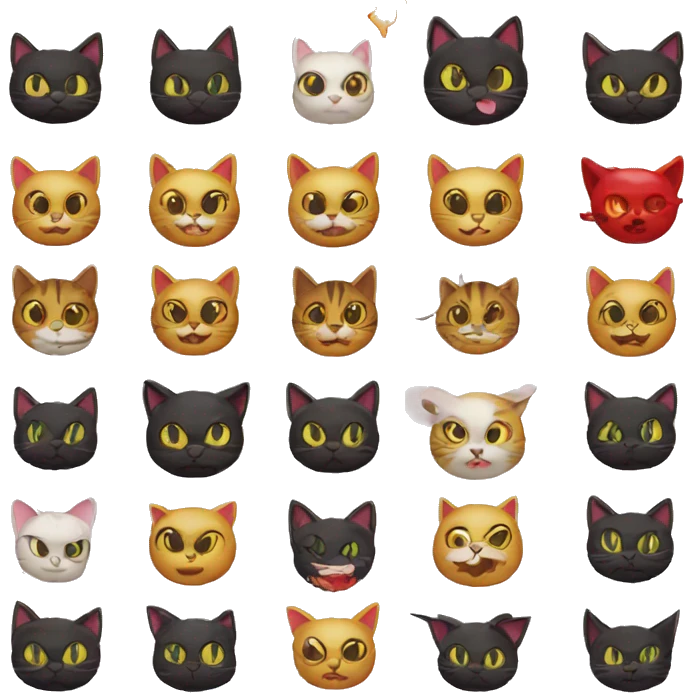 mix the emoji cat whit the devil smiley emoji emoji
