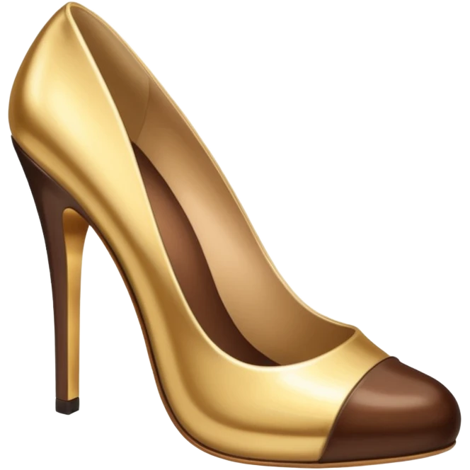 Metallic 24k gold and mocha brown womens shoes emoji