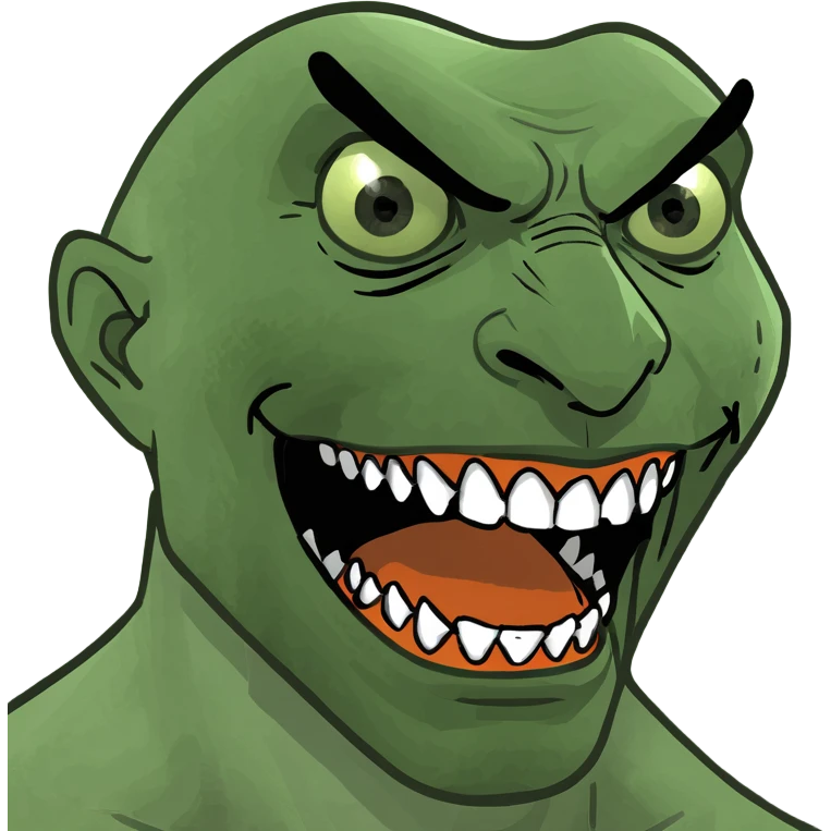 Sharp teeth scary man emoji