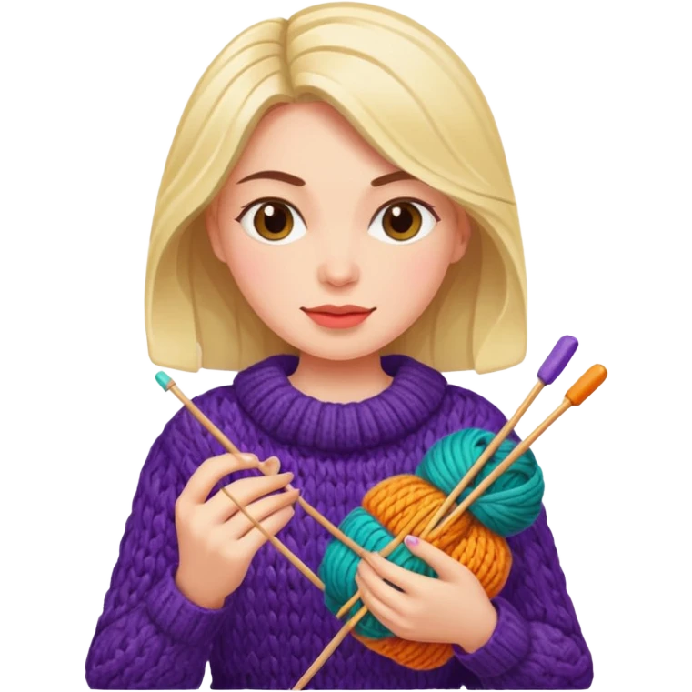 women who knit emoji