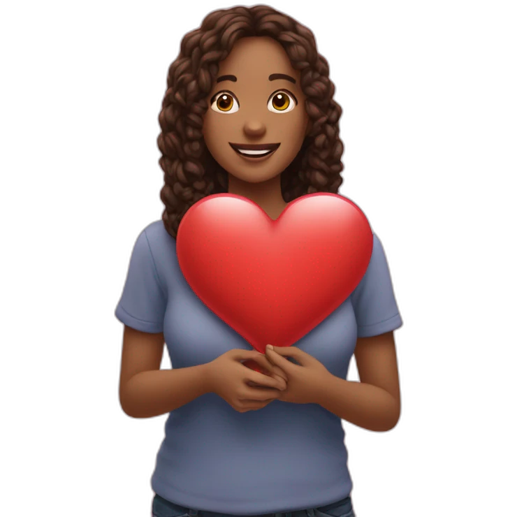 Heart in photo albumb emoji
