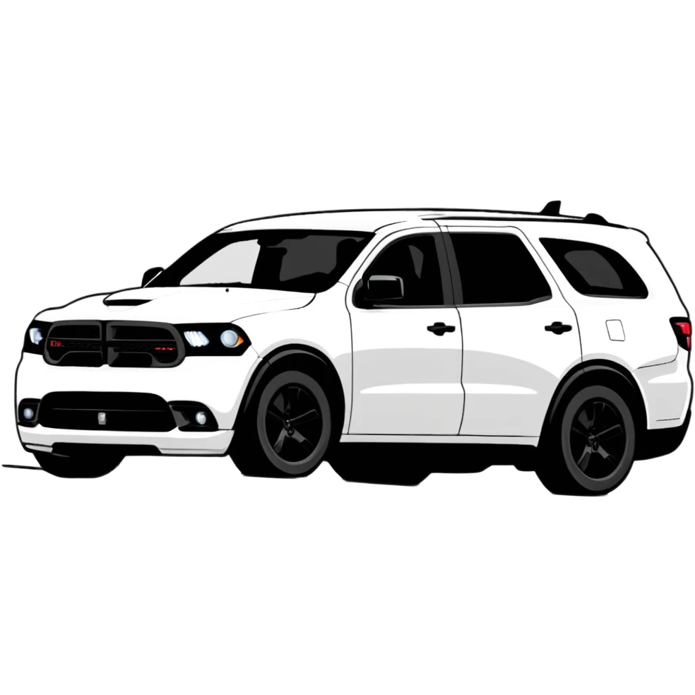 White dodge Durango rt  emoji