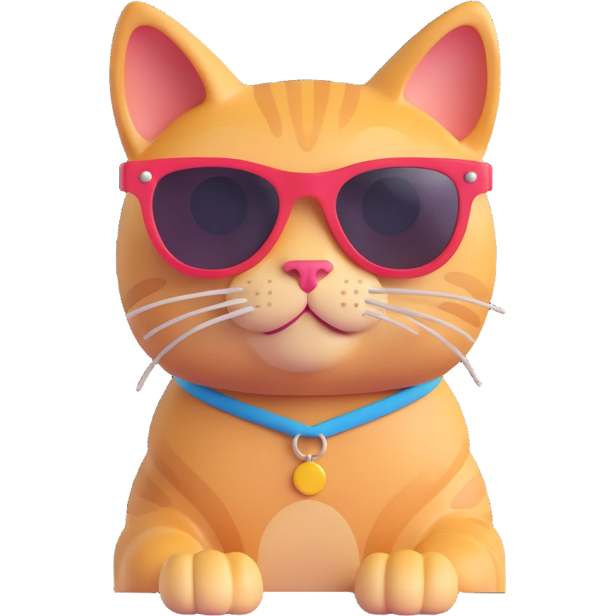 Cat wearing sunglasses emoji