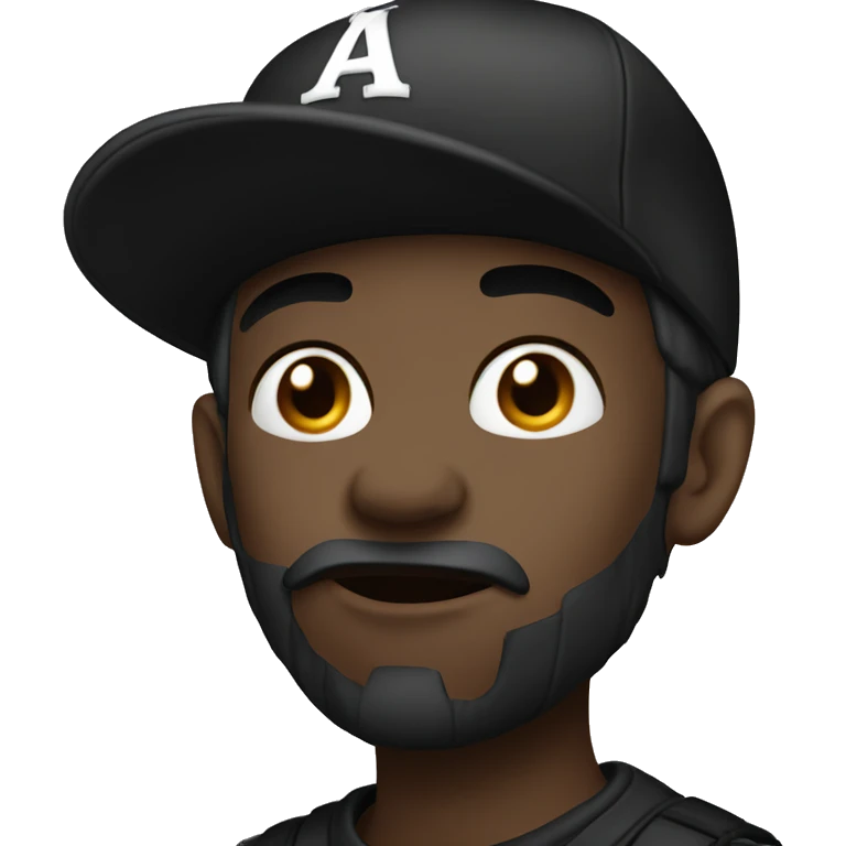 Goth with baseball Cap emoji