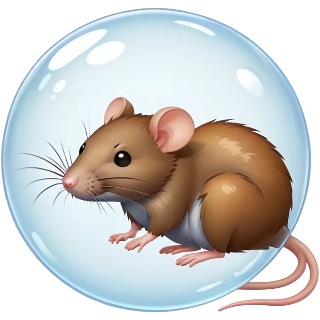 rat floating in a bubble emoji