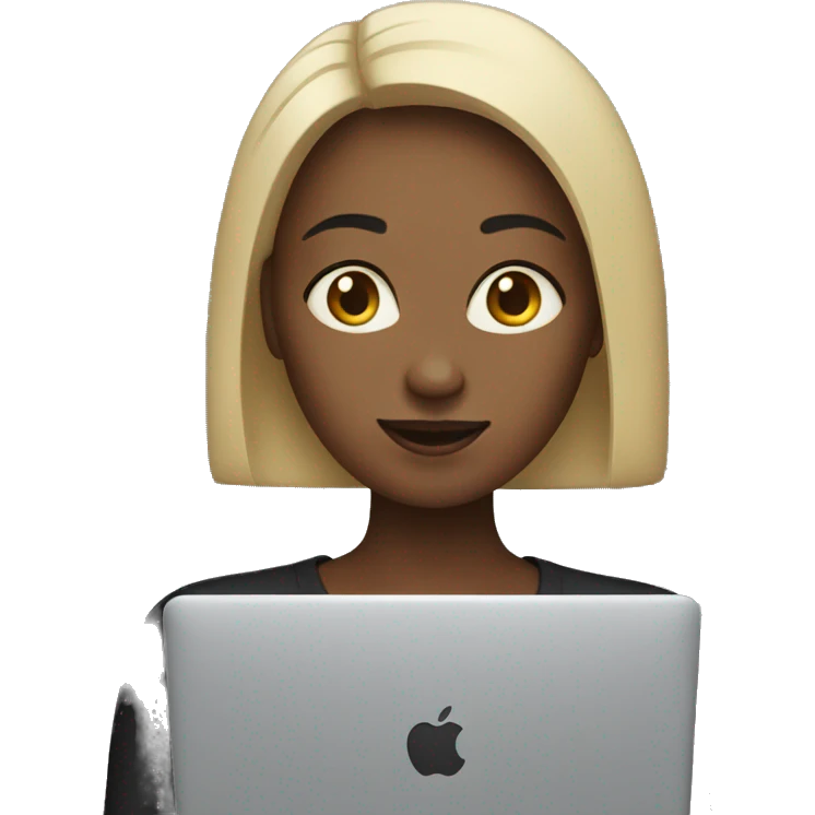 woman with macbook emoji