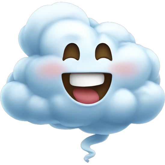 happy windy cloud blowing air emoji