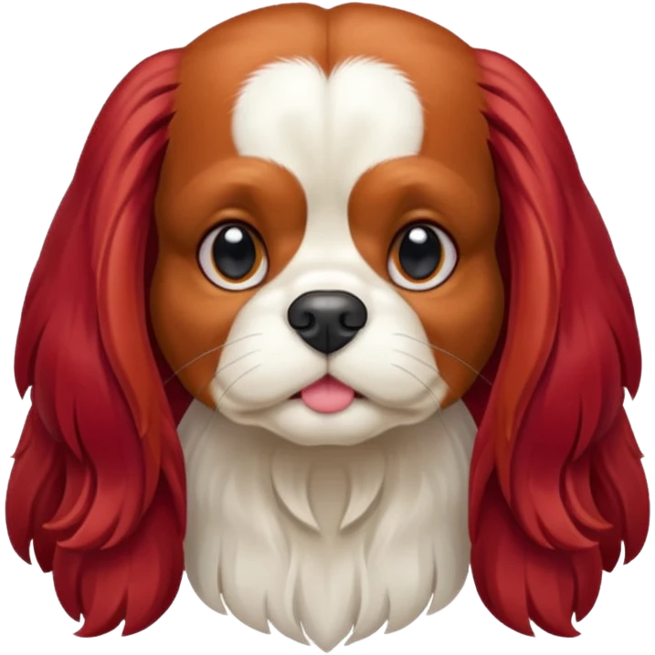 ruby colored king charles cavalier emoji
