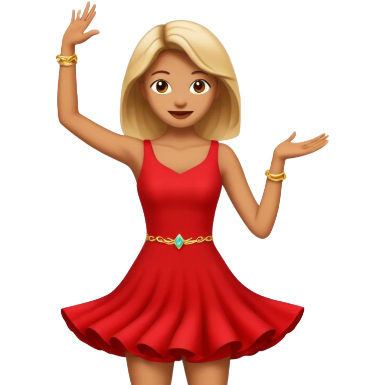 woman dancing emoji ios red dress emoji