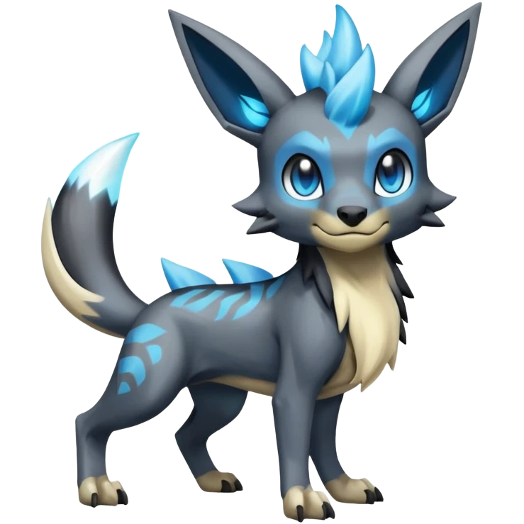 Manectric-Lucio-Cubone-Umbreon-Marowak-Draco-Fakémon-hybrid-creature (full body), 4 legs emoji