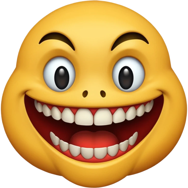 Creepy smile emoji