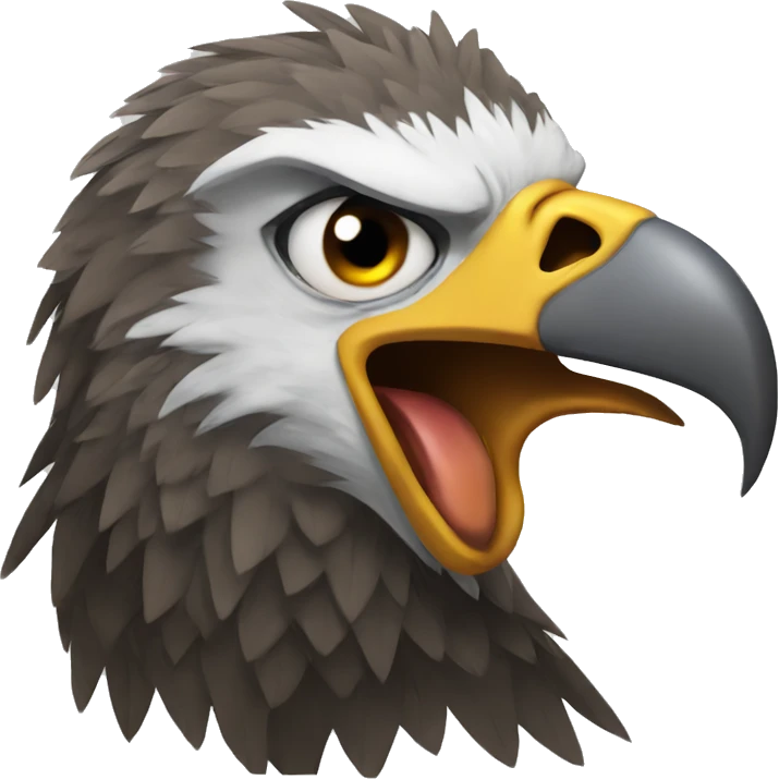 Eagle with mad face  emoji