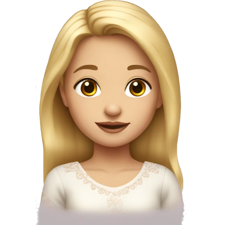 niña pequeña rubia de pelo emoji