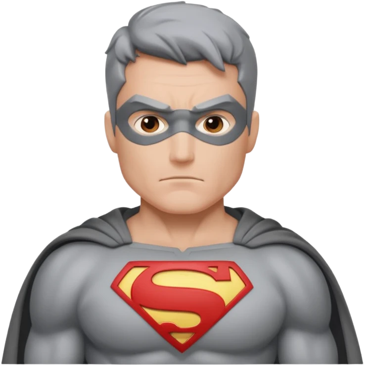 Gray superhero. make sure no logo in chest  emoji