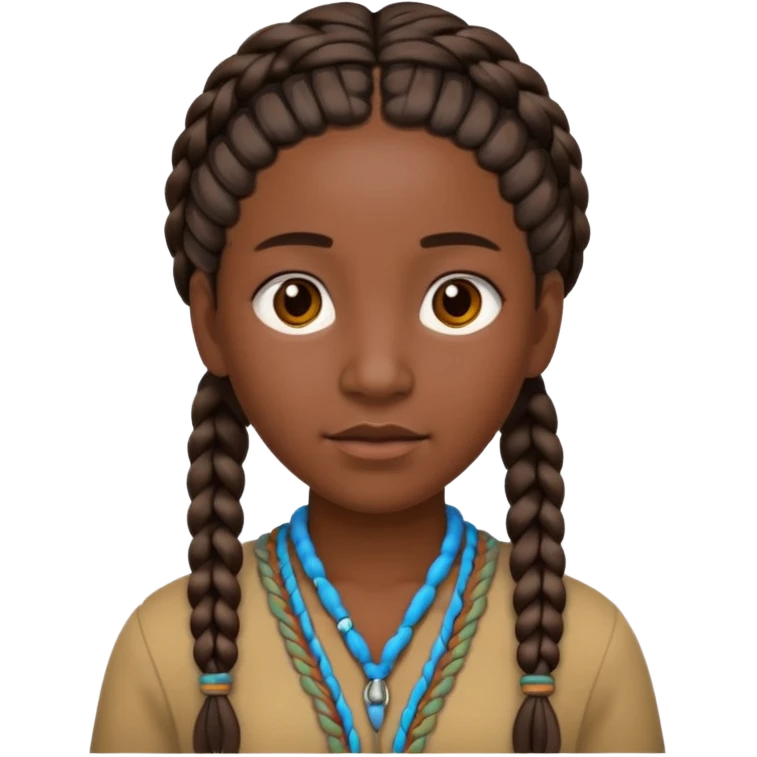 native with braids emoji