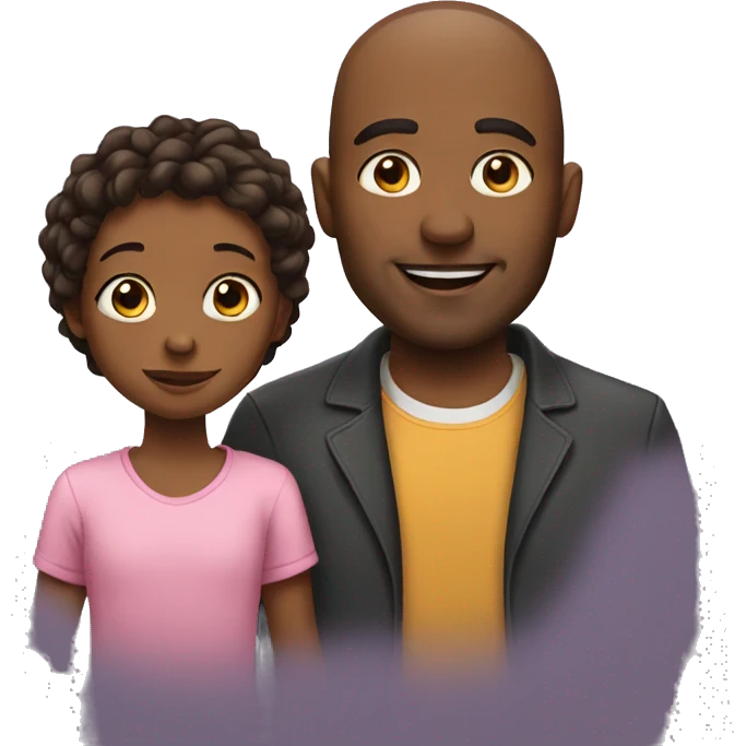 Man with daughter  emoji