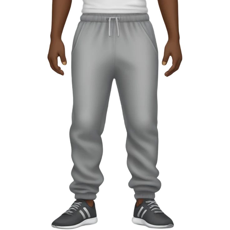 grey sweat pants no person emoji