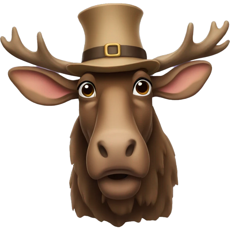 A well educated moose emoji