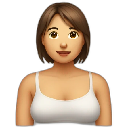 big, round, soft human female chest sideways,not covered emoji
