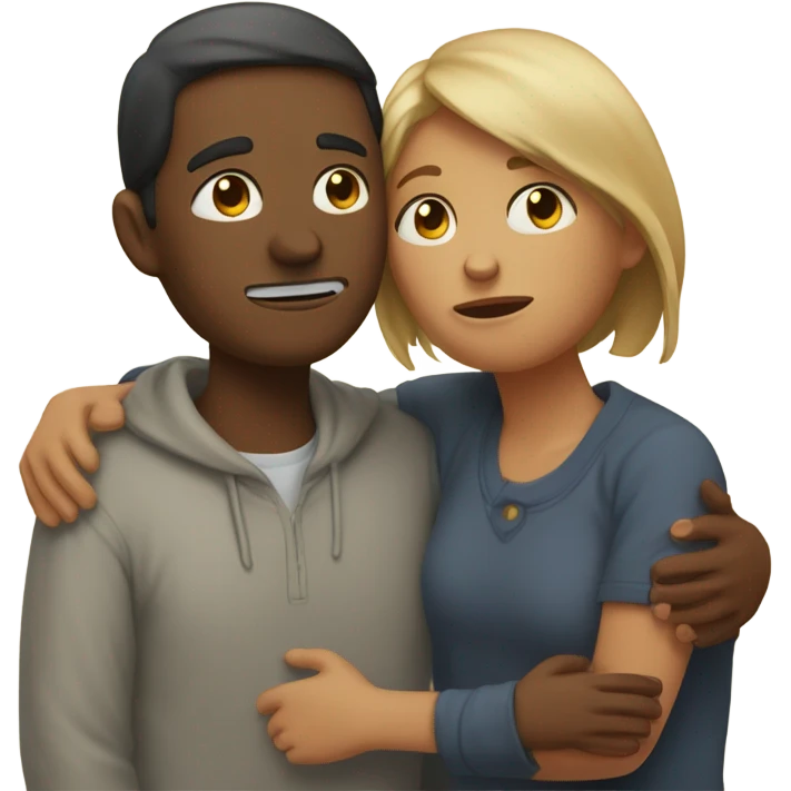 Sad hug emoji