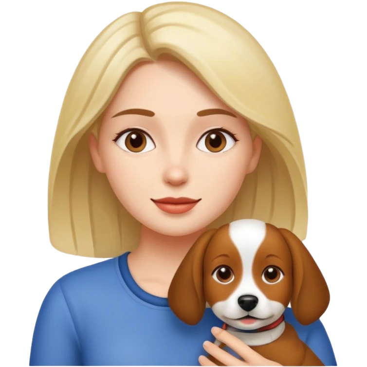 woman with dog emoji
