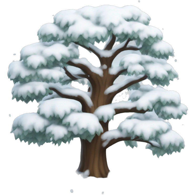 snowy tree emoji