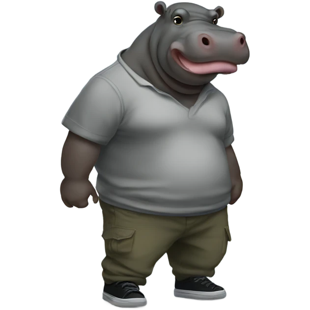 Hippo hip hop emoji