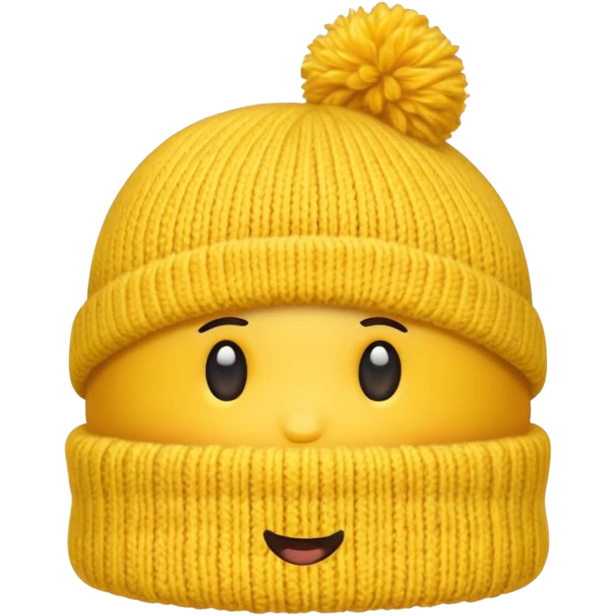 yellow warm hat emoji