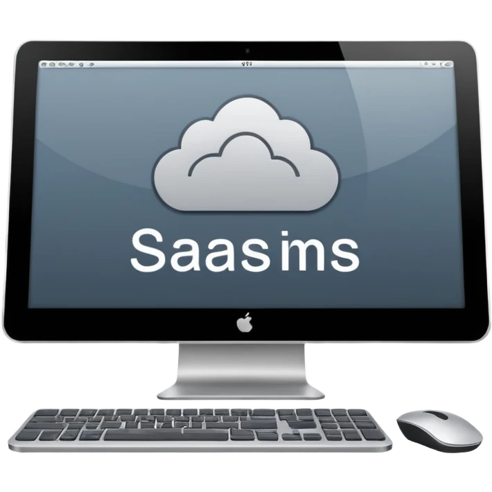 technical looking computer with text "SaaS" emoji