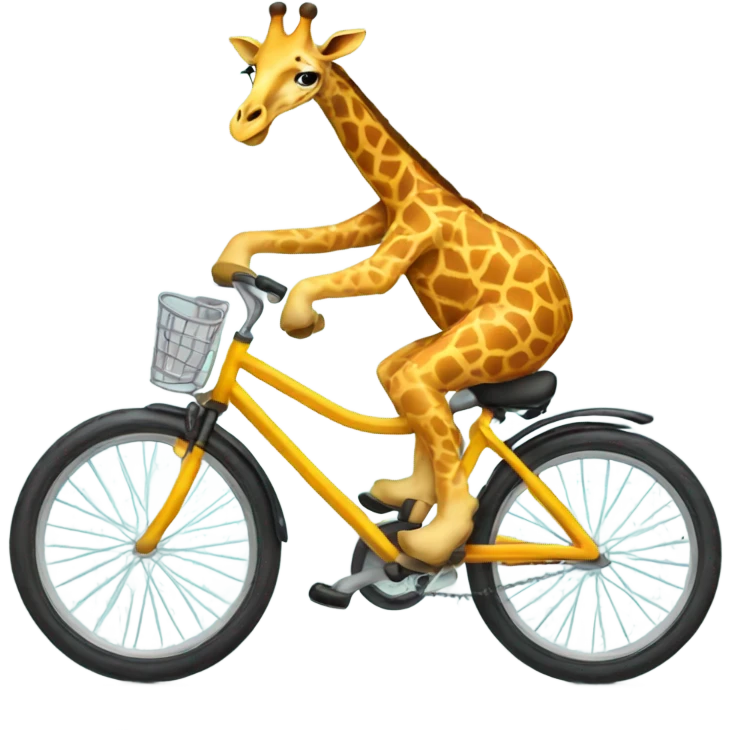 Giraffe riding a bike emoji